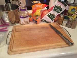 freezer meals beginning prep